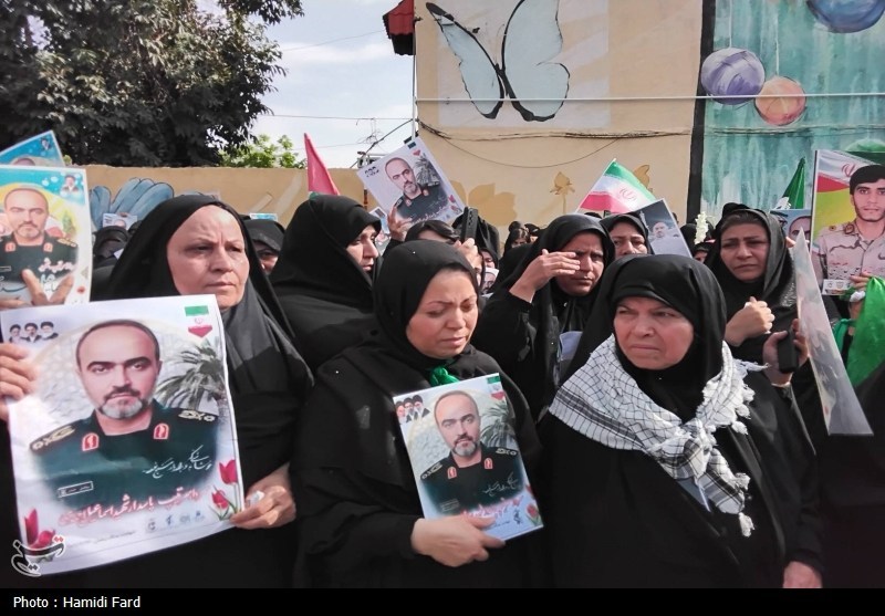 سنگتمام مردم دالکی در تشییع سردار شهید اسماعیل احمدی + تصاویر حمله اسرائیل به ایران , شهید , اخبار بوشهر ,