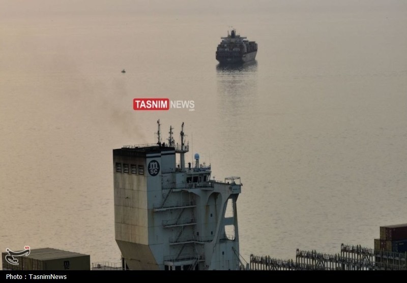 تصاویر اختصاصی تسنیم از توقیف کشتی کانتینری MSC اسرائیلی خلیج فارس , جنگ آمریکا و رژیم صهیونیستی علیه ایران ,