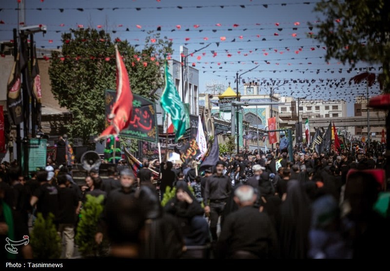 قم در روز عاشورا؛ از عزای سیدالشهدا(ع) تا تجدید بیعت با ولایت + عکس ماه محرم , حسینیه تسنیم , عاشورا , اخبار قم ,