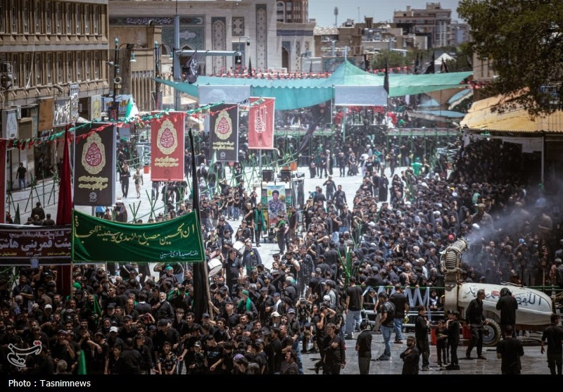 قم در روز عاشورا؛ از عزای سیدالشهدا(ع) تا تجدید بیعت با ولایت + عکس ماه محرم , حسینیه تسنیم , عاشورا , اخبار قم ,