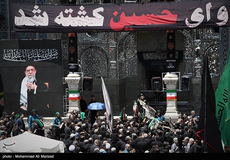قم در روز عاشورا؛ از عزای سیدالشهدا(ع) تا تجدید بیعت با ولایت + عکس ماه محرم , حسینیه تسنیم , عاشورا , اخبار قم ,