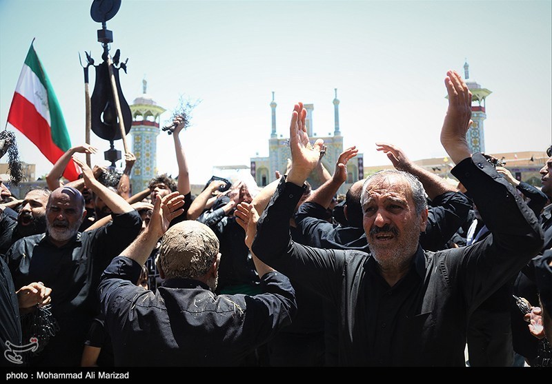 قم در روز عاشورا؛ از عزای سیدالشهدا(ع) تا تجدید بیعت با ولایت + عکس ماه محرم , حسینیه تسنیم , عاشورا , اخبار قم ,