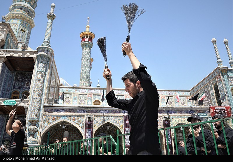 قم در روز عاشورا؛ از عزای سیدالشهدا(ع) تا تجدید بیعت با ولایت + عکس ماه محرم , حسینیه تسنیم , عاشورا , اخبار قم ,