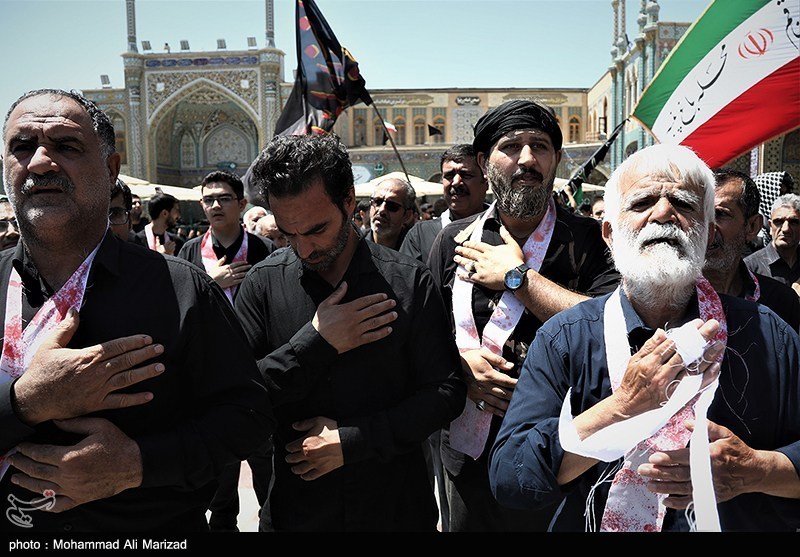 قم در روز عاشورا؛ از عزای سیدالشهدا(ع) تا تجدید بیعت با ولایت + عکس ماه محرم , حسینیه تسنیم , عاشورا , اخبار قم ,