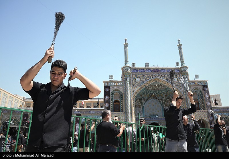 قم در روز عاشورا؛ از عزای سیدالشهدا(ع) تا تجدید بیعت با ولایت + عکس ماه محرم , حسینیه تسنیم , عاشورا , اخبار قم ,