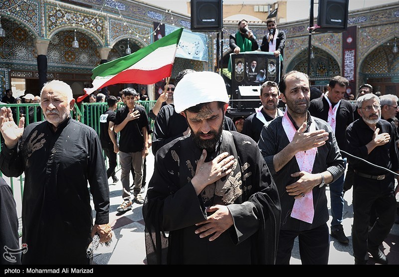 قم در روز عاشورا؛ از عزای سیدالشهدا(ع) تا تجدید بیعت با ولایت + عکس ماه محرم , حسینیه تسنیم , عاشورا , اخبار قم ,