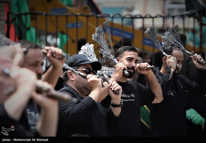 قم در روز عاشورا؛ از عزای سیدالشهدا(ع) تا تجدید بیعت با ولایت + عکس ماه محرم , حسینیه تسنیم , عاشورا , اخبار قم ,