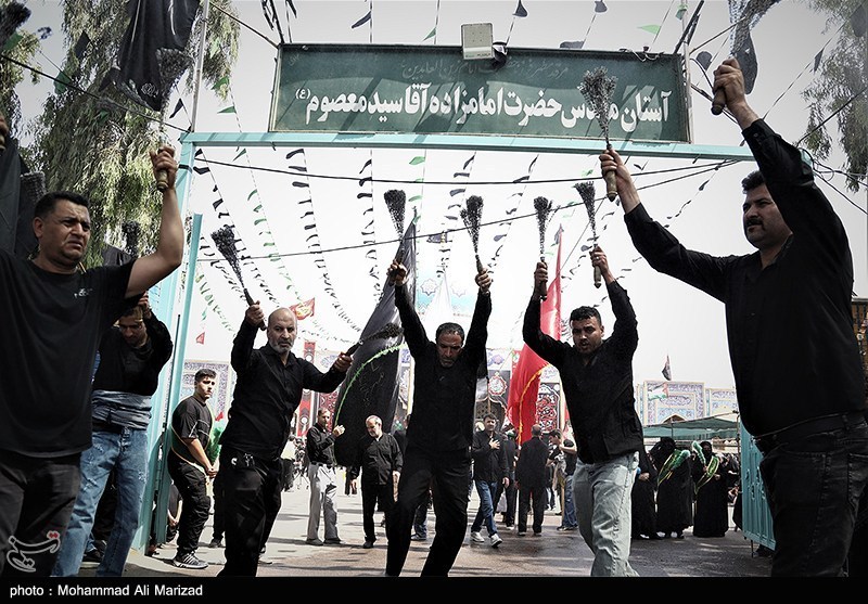قم در روز عاشورا؛ از عزای سیدالشهدا(ع) تا تجدید بیعت با ولایت + عکس ماه محرم , حسینیه تسنیم , عاشورا , اخبار قم ,